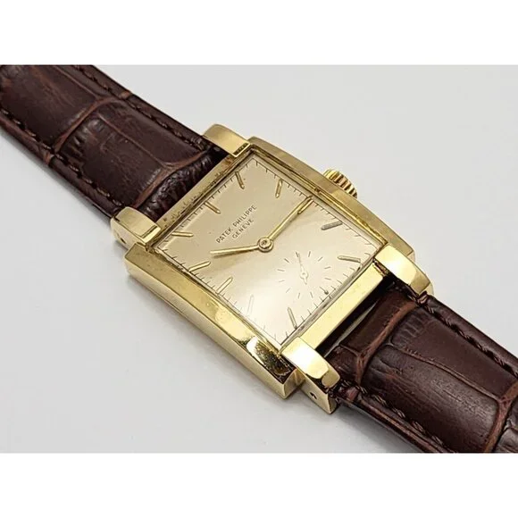 Vintage Patek Philippe 2443 Watch w/ Bold Lugs Circa 1950s 18k Gold 40mm x 26mm - Picture 8 of 16
